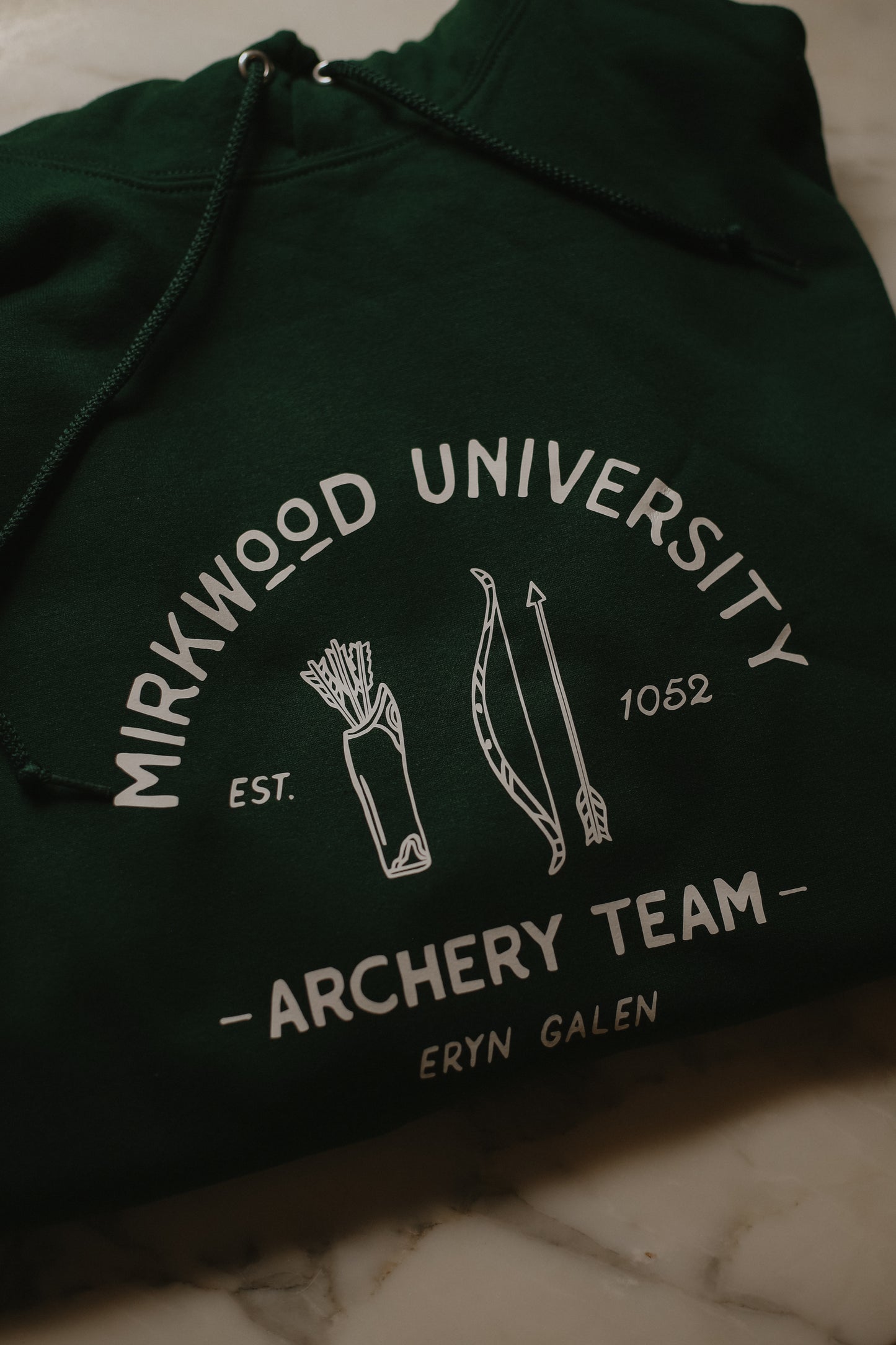 (ready to ship) mirkwood university archery team hoodie - extra large