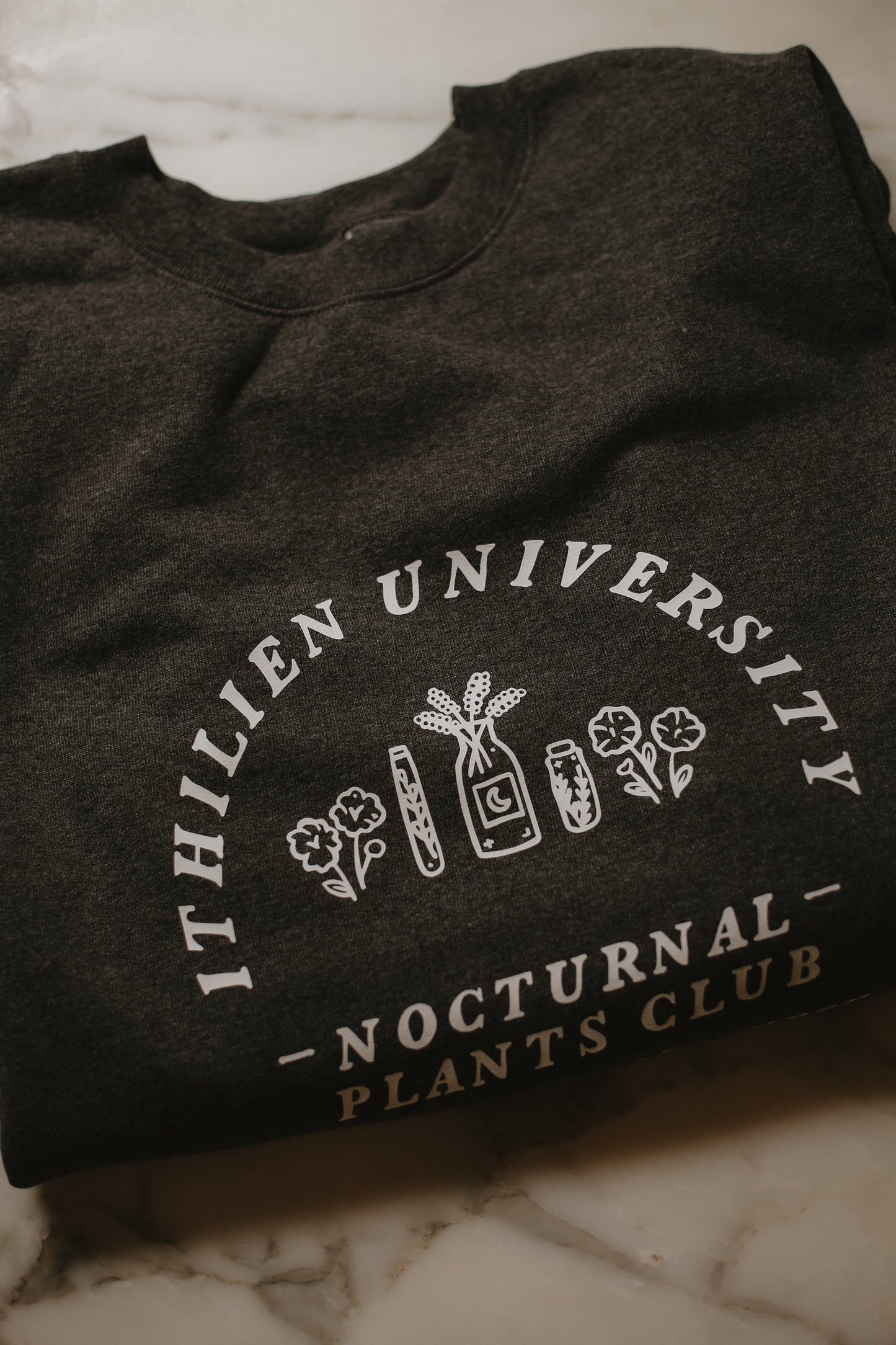 (ready to ship) ithilien university nocturnal plants club sweatshirt - medium