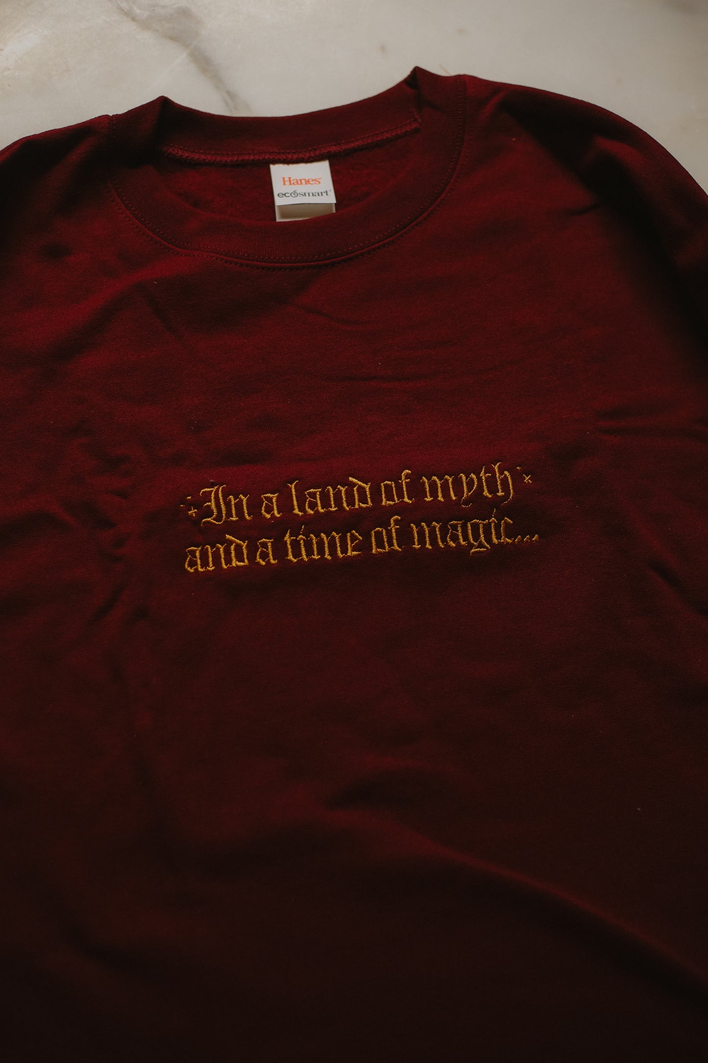 (flawed) in a land of myth embroidered sweatshirt - extra large