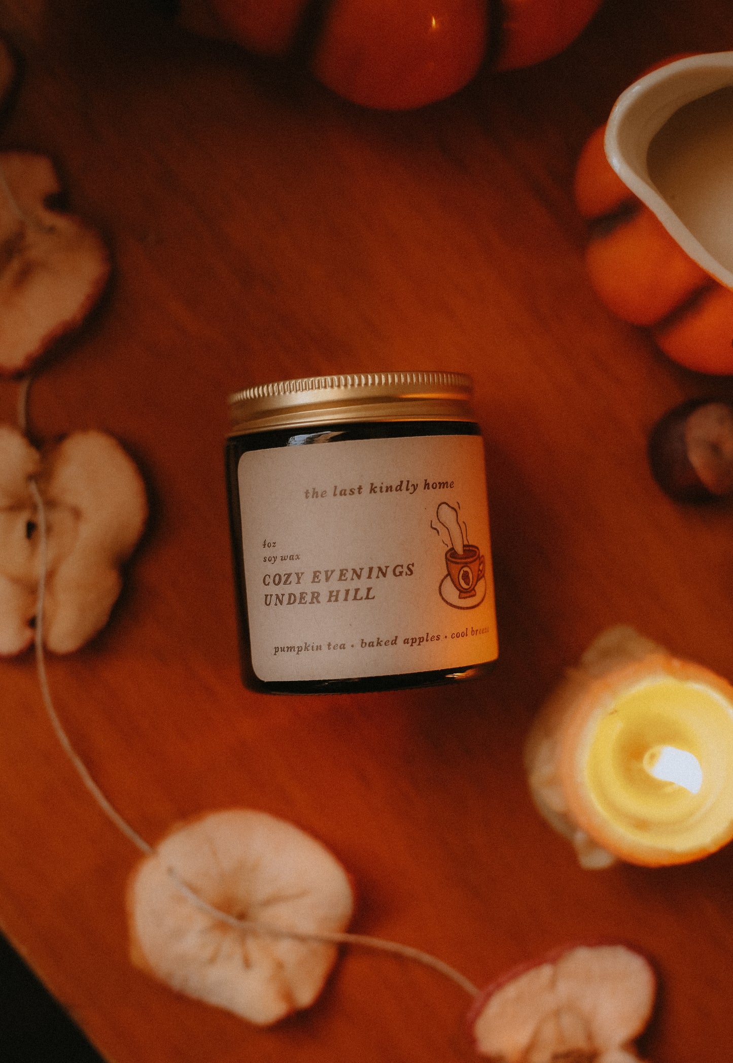 cozy evenings under hill candle