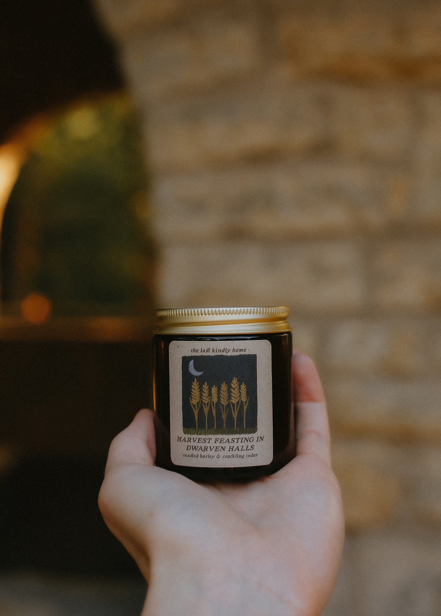 harvest feasting in dwarven halls candle