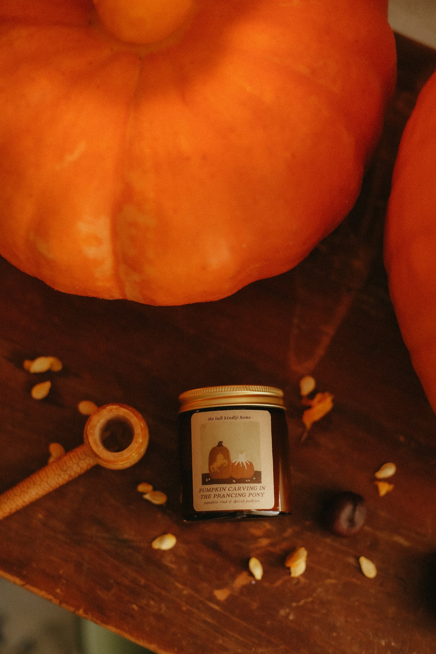 pumpkin carving in the prancing pony candle