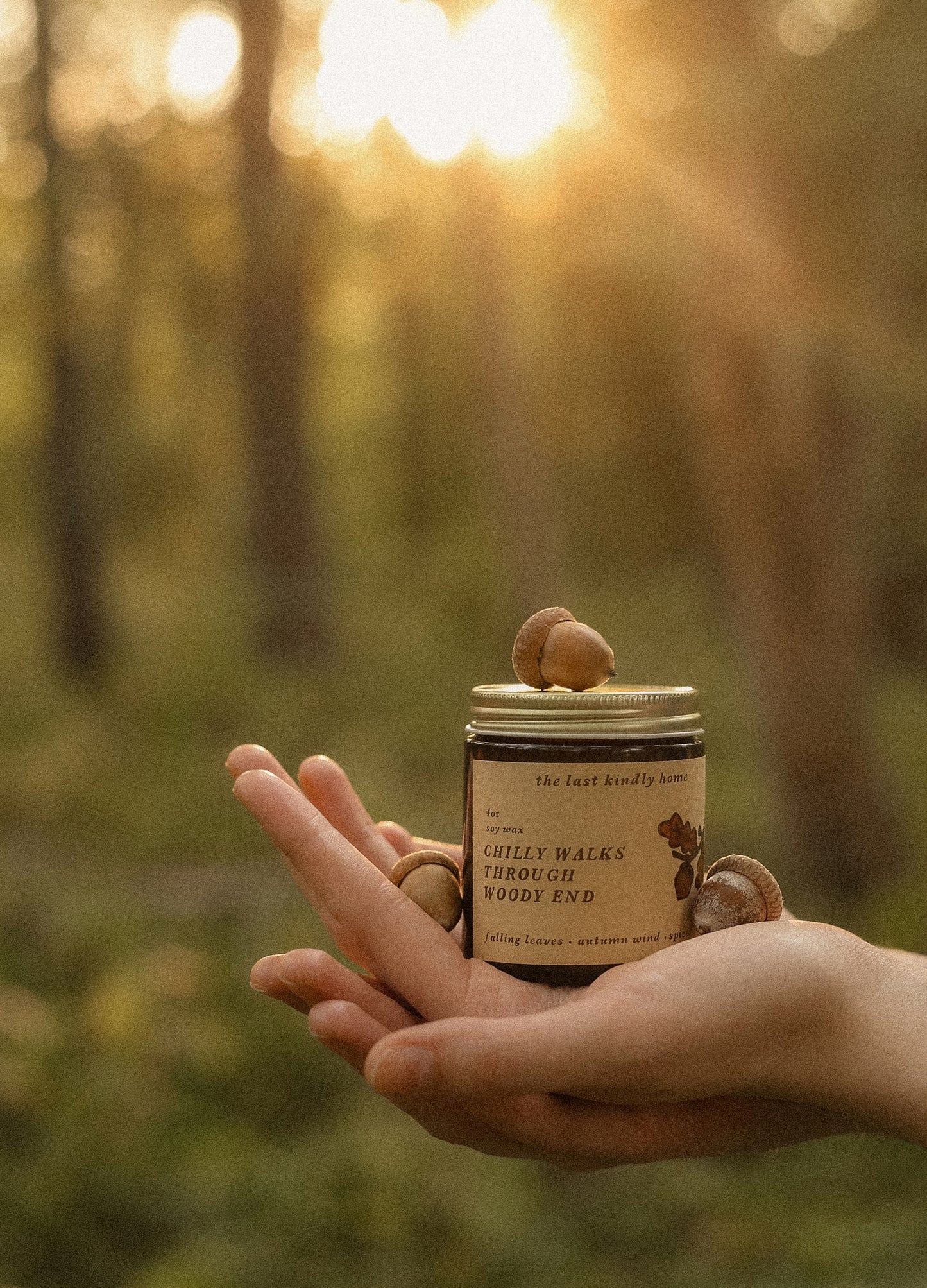 chilly walks through woody end candle (preorder)