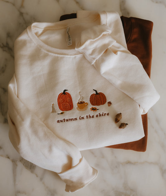 (flawed) autumn in the shire sweatshirt - medium, cocoa color