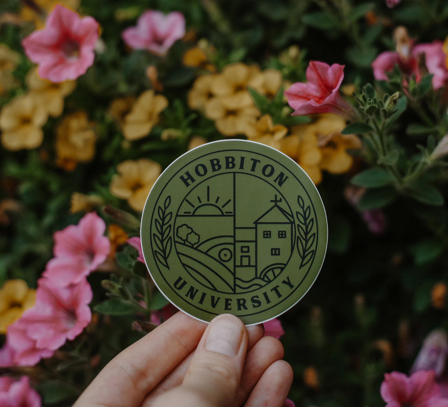 hobbiton university sticker