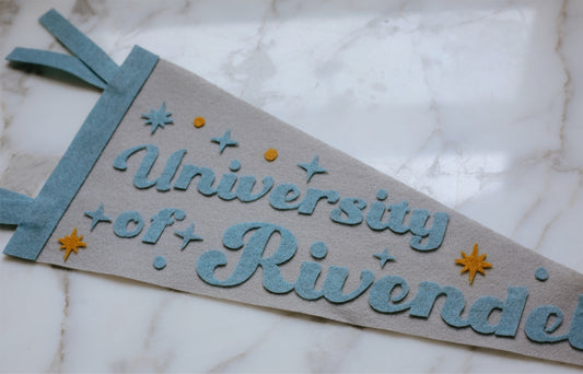(PRE-ORDER) university of rivendell felt pennant flag