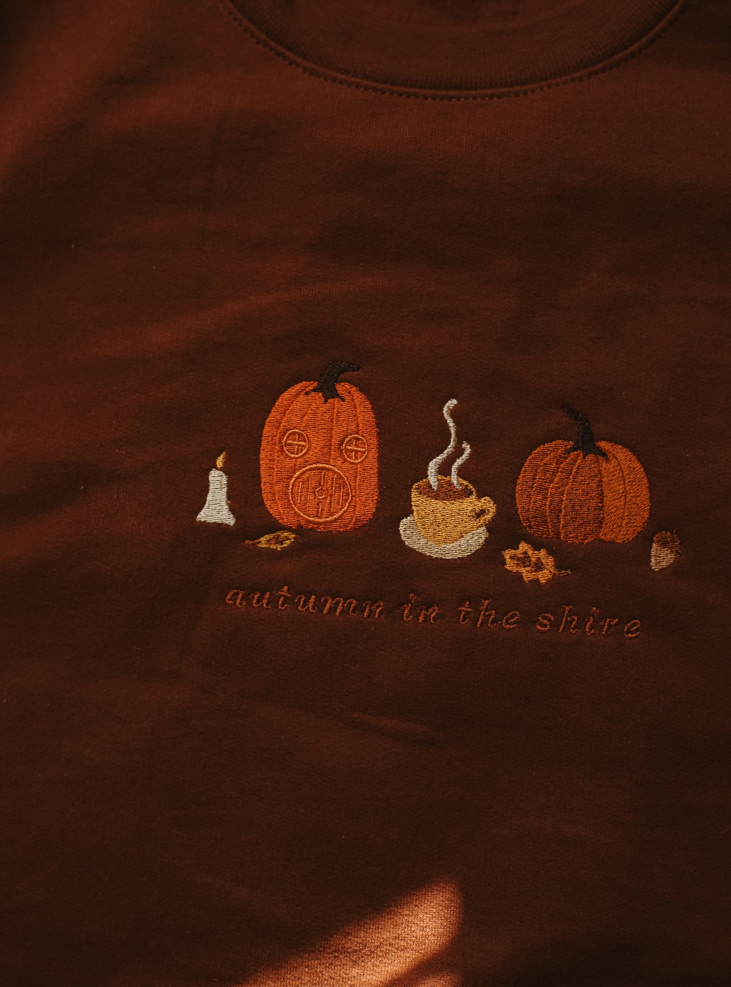 (flawed) autumn in the shire sweatshirt - medium, cocoa color