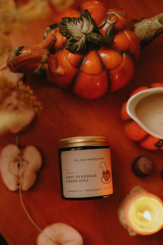 cozy evenings under hill candle