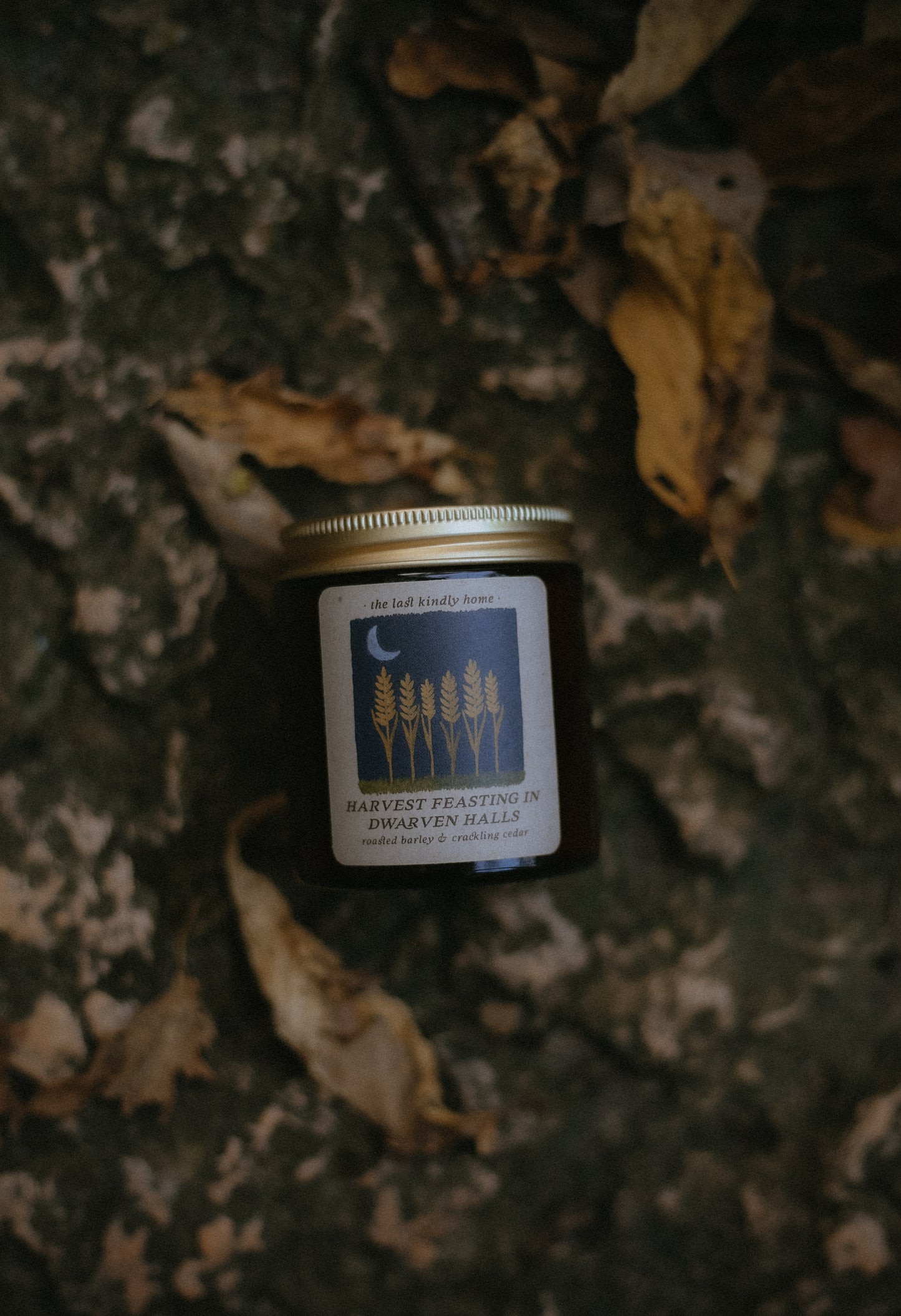 harvest feasting in dwarven halls candle