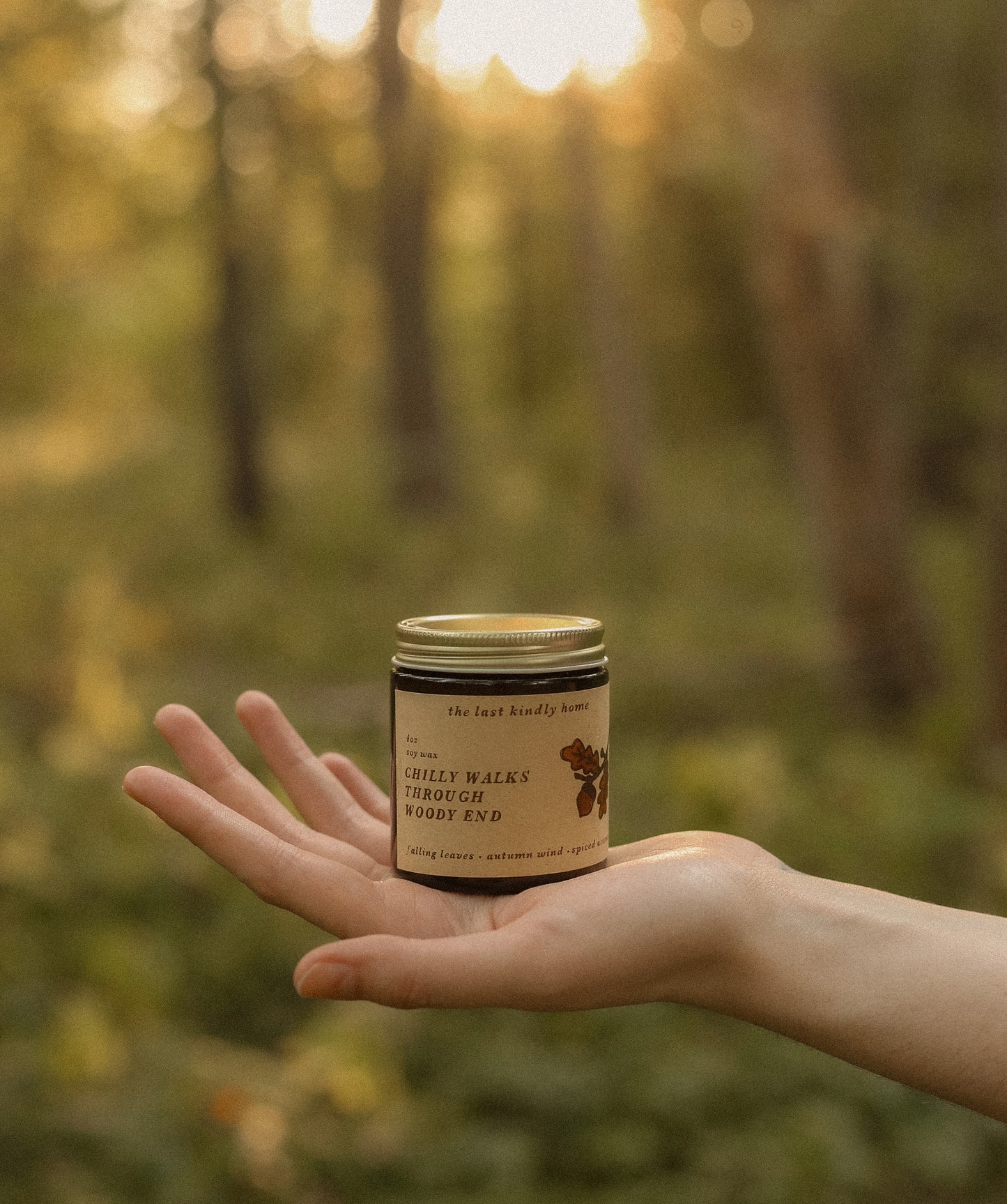 chilly walks through woody end candle (preorder)