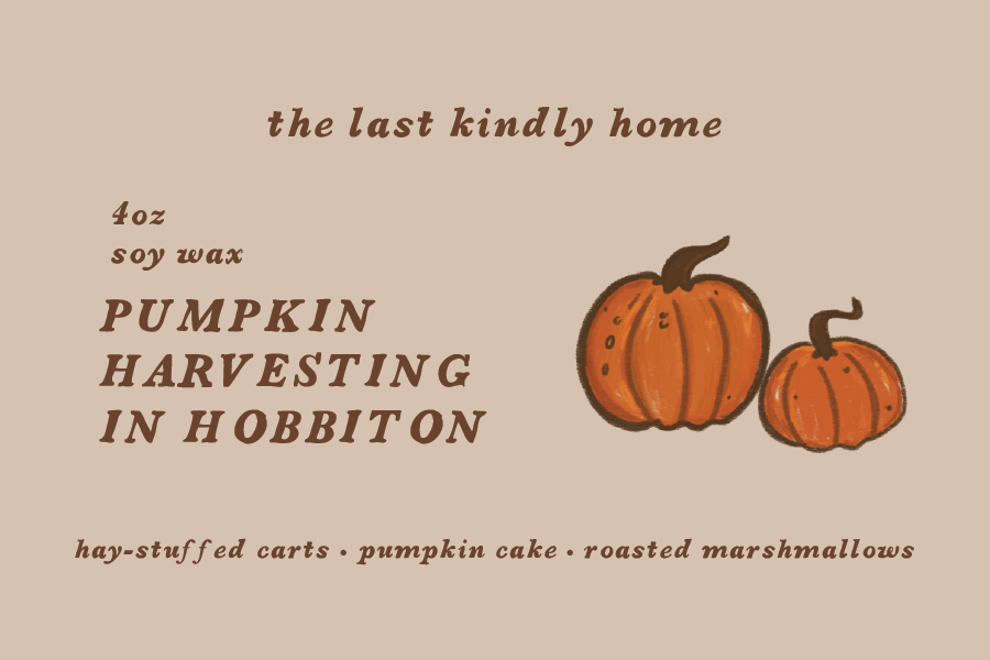 pumpkin harvesting in hobbiton candle (preorder)