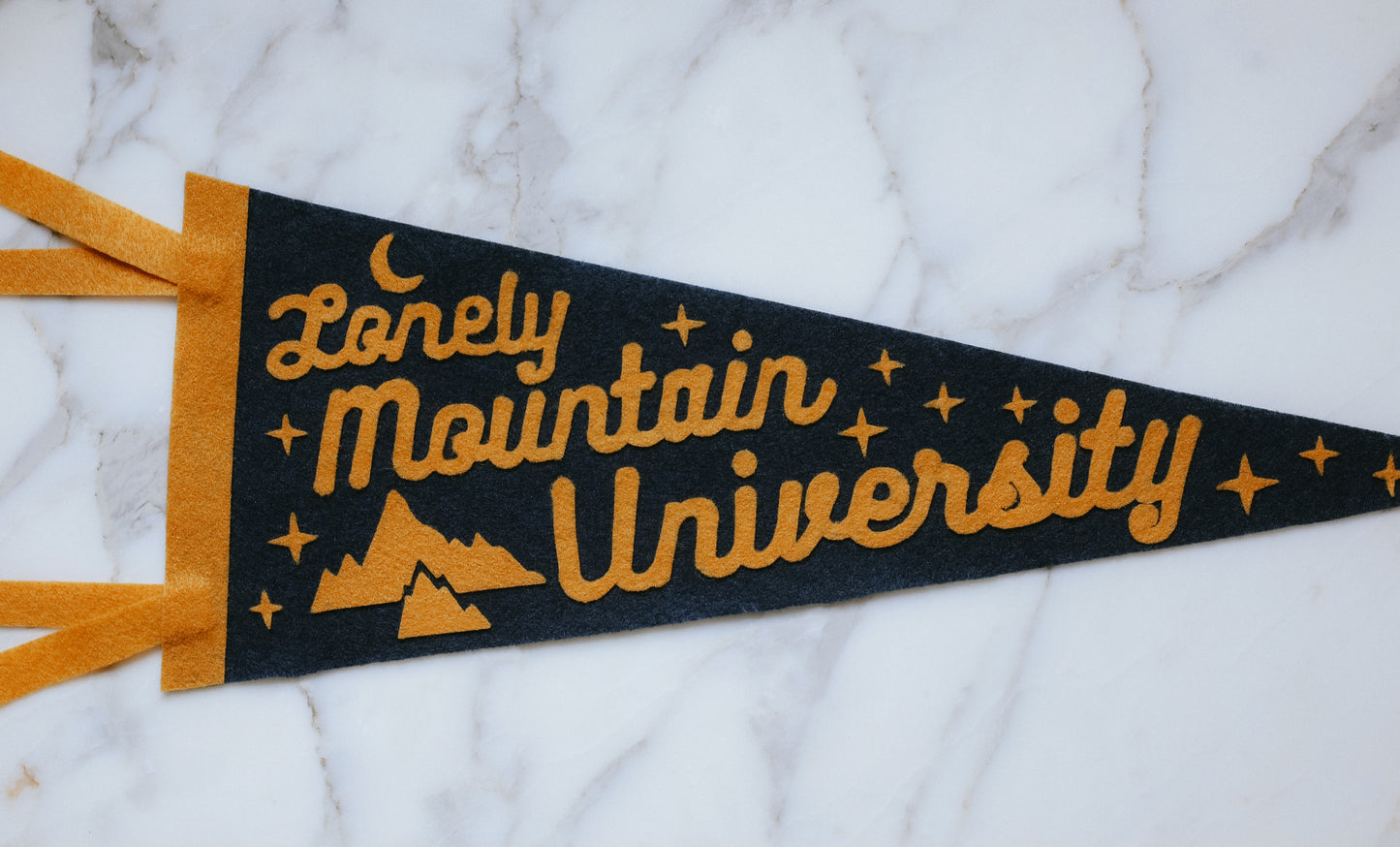 (PRE-ORDER) lonely mountain university felt pennant flag