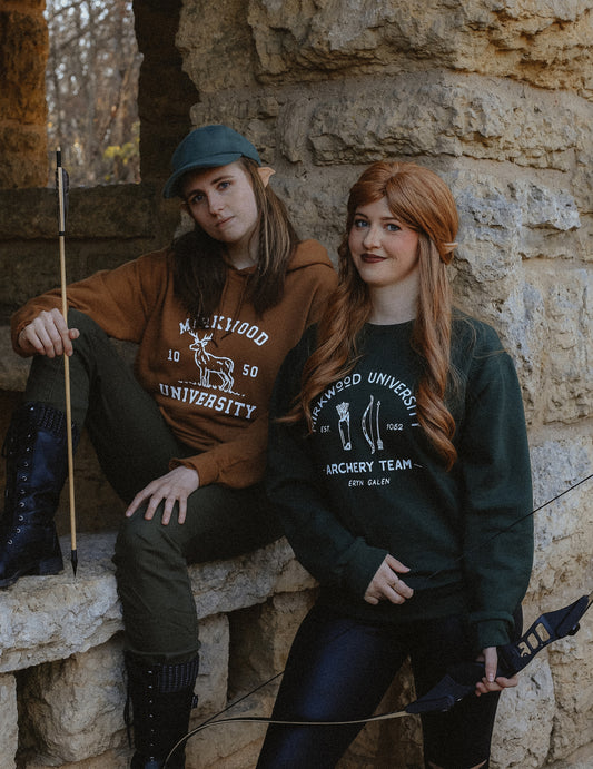 (PRE-ORDER) mirkwood university archery team sweatshirt/hoodie